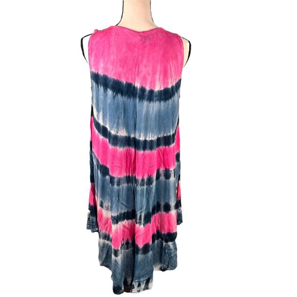 True rock tie dye Free size rayon dress - Picture 5 of 8